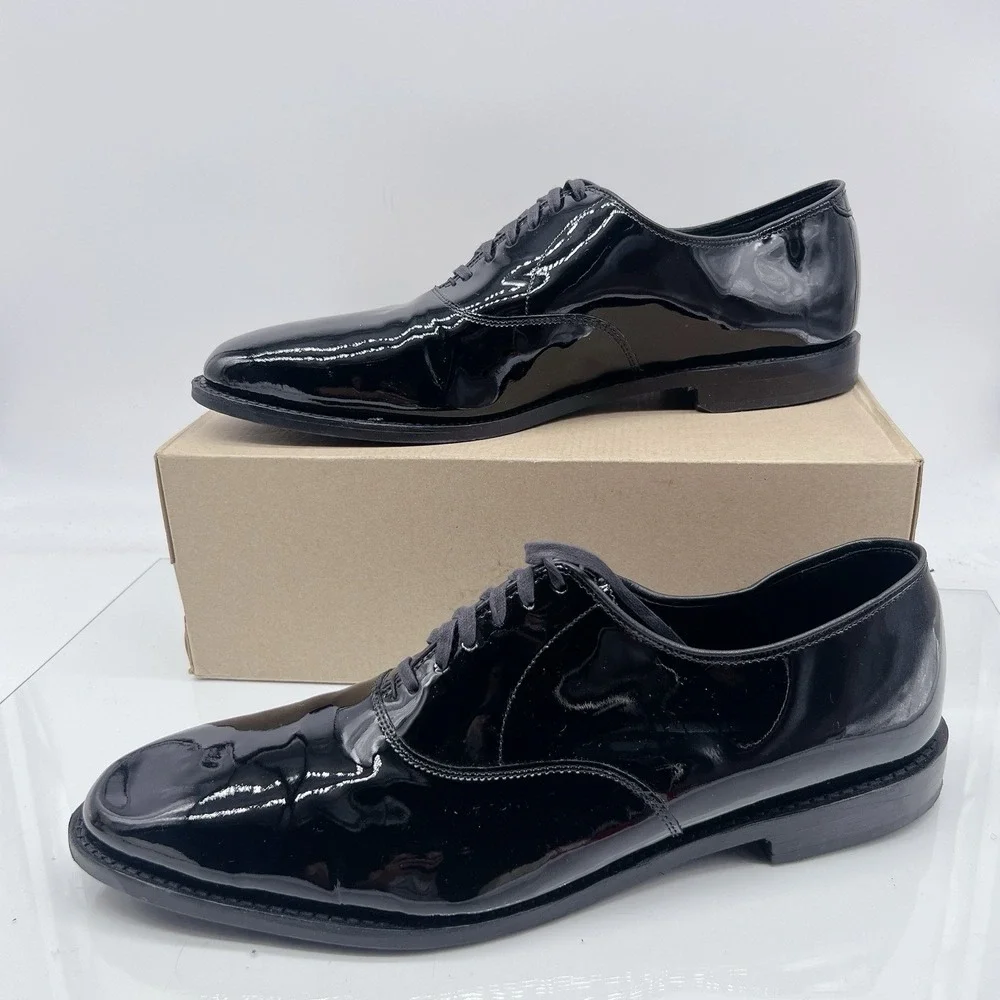 Allen Edmonds Carlyle Men's Dress Oxford Shoes Black Patent Leather US 14 $450